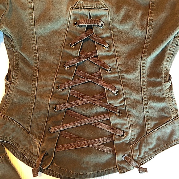 Diesel Denim Industry Jackets & Blazers - Very Rare Y2K Diesel Moto Jacket Lace-up Back EUC htf Size XS